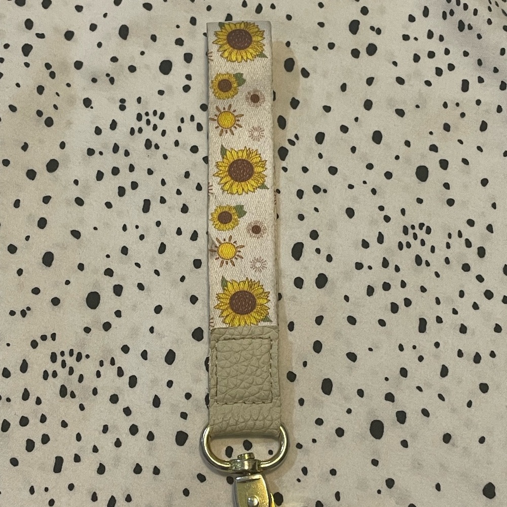 Sunflower Keychain Wristlet
